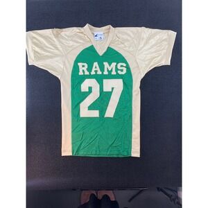 Youth‎ Rams 27 Football Jersey Champ Pro Sports Green Gold Size S